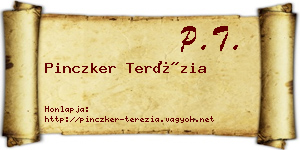 Pinczker Terézia névjegykártya